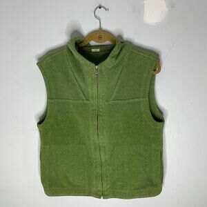 FJALL Green Fleece Zip Front Vest Size Small